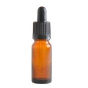 Amber Glass Aromatherapy Bottle with Pipette - Black