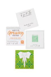 PlantMe Seed Paper Square Coasters