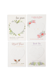 Brandable Paper Card With a PlantMe Seed Paper Heart